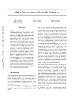 Models That Are Interpretable But Not Transparent