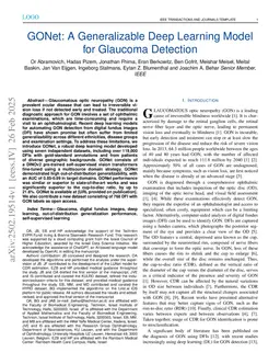 GONet: A Generalizable Deep Learning Model for Glaucoma Detection