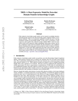 TRIX: A More Expressive Model for Zero-shot Domain Transfer in Knowledge Graphs
