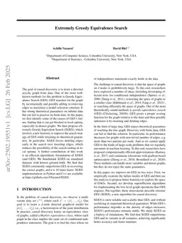 Extremely Greedy Equivalence Search