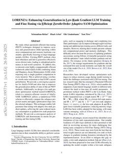 LORENZA: Enhancing Generalization in Low-Rank Gradient LLM Training via Efficient Zeroth-Order Adaptive SAM