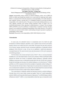 A Method for Evaluating the Interpretability of Machine Learning Models in Predicting Bond Default Risk Based on LIME and SHAP