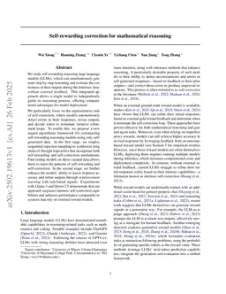 Self-rewarding correction for mathematical reasoning