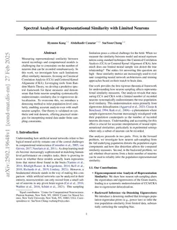 Spectral Analysis of Representational Similarity with Limited Neurons