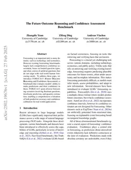 FOReCAst: The Future Outcome Reasoning and Confidence Assessment Benchmark