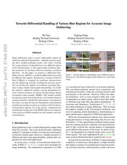 Towards Differential Handling of Various Blur Regions for Accurate Image Deblurring