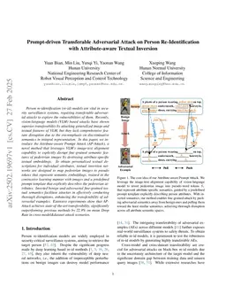 Prompt-driven Transferable Adversarial Attack on Person Re-Identification with Attribute-aware Textual Inversion
