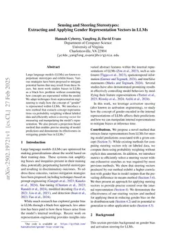 Unsupervised Concept Vector Extraction for Bias Control in LLMs