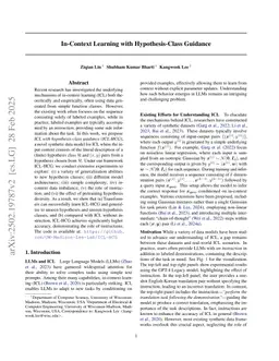 In-Context Learning with Hypothesis-Class Guidance