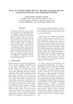 Team A at SemEval-2025 Task 11: Breaking Language Barriers in Emotion Detection with Multilingual Models
