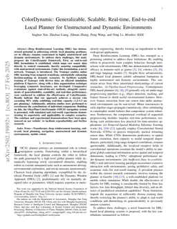 ColorDynamic: Generalizable, Scalable, Real-time, End-to-end Local Planner for Unstructured and Dynamic Environments