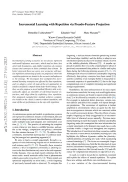 Incremental Learning with Repetition via Pseudo-Feature Projection