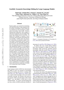 GeoEdit: Geometric Knowledge Editing for Large Language Models
