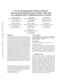 "It's Like Not Being Able to Read and Write": Narrowing the Digital Divide for Older Adults and Leveraging the Role of Digital Educators in Ireland