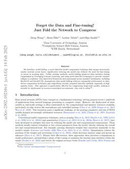 Forget the Data and Fine-Tuning! Just Fold the Network to Compress