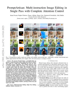 PromptArtisan: Multi-instruction Image Editing in Single Pass with Complete Attention Control