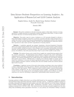 Data Science Students Perspectives on Learning Analytics: An Application of Human-Led and LLM Content Analysis