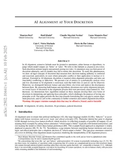 AI Alignment at Your Discretion