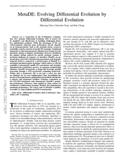 MetaDE: Evolving Differential Evolution by Differential Evolution