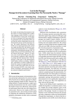 Lost in the Passage: Passage-level In-context Learning Does Not Necessarily Need a "Passage"