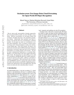 Occlusion-aware Text-Image-Point Cloud Pretraining for Open-World 3D Object Recognition