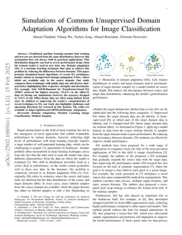 Simulations of Common Unsupervised Domain Adaptation Algorithms for Image Classification