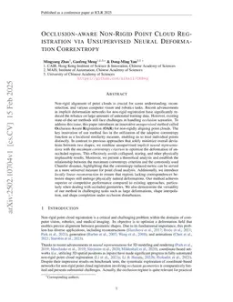 Occlusion-aware Non-Rigid Point Cloud Registration via Unsupervised Neural Deformation Correntropy