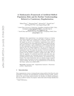 A Mathematics Framework of Artificial Shifted Population Risk and Its Further Understanding Related to Consistency Regularization