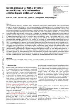 Motion planning for highly-dynamic unconditioned reflexes based on chained Signed Distance Functions