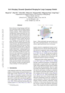 1bit-Merging: Dynamic Quantized Merging for Large Language Models