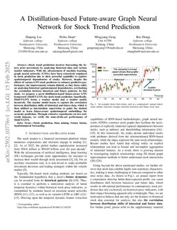 A Distillation-based Future-aware Graph Neural Network for Stock Trend Prediction