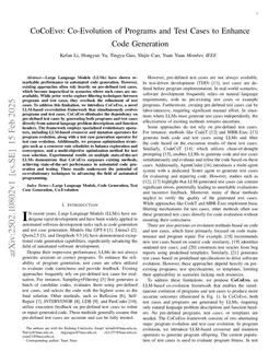 CoCoEvo: Co-Evolution of Programs and Test Cases to Enhance Code Generation