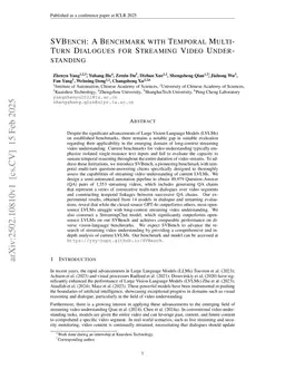 SVBench: A Benchmark with Temporal Multi-Turn Dialogues for Streaming Video Understanding
