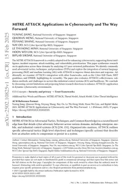 MITRE ATT&CK Applications in Cybersecurity and The Way Forward