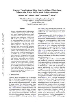 Divergent Thoughts toward One Goal: LLM-based Multi-Agent Collaboration System for Electronic Design Automation