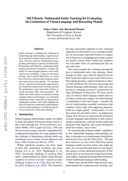 MET-Bench: Multimodal Entity Tracking for Evaluating the Limitations of Vision-Language and Reasoning Models
