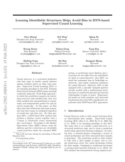 Learning Identifiable Structures Helps Avoid Bias in DNN-based Supervised Causal Learning