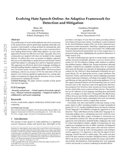 Evolving Hate Speech Online: An Adaptive Framework for Detection and Mitigation