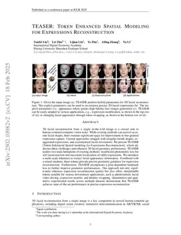 TEASER: Token Enhanced Spatial Modeling for Expressions Reconstruction