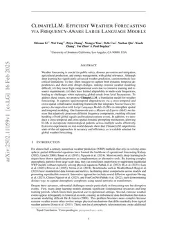 ClimateLLM: Efficient Weather Forecasting via Frequency-Aware Large Language Models