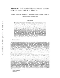 Phantom: Subject-consistent video generation via cross-modal alignment