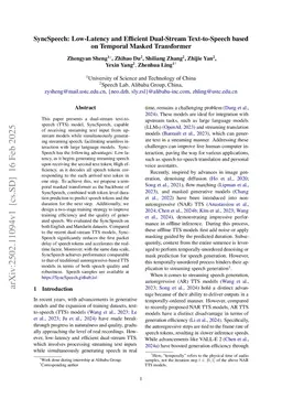 SyncSpeech: Low-Latency and Efficient Dual-Stream Text-to-Speech based on Temporal Masked Transformer