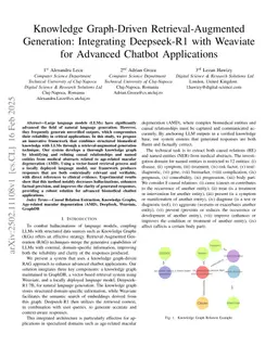 Knowledge Graph-Driven Retrieval-Augmented Generation: Integrating Deepseek-R1 with Weaviate for Advanced Chatbot Applications