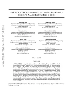 ANCHOLIK-NER: A Benchmark Dataset for Bangla Regional Named Entity Recognition
