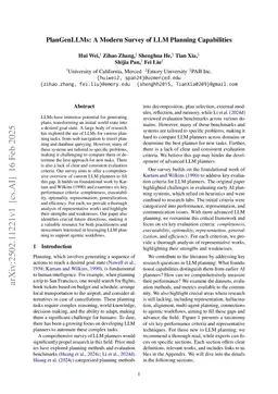 PlanGenLLMs: A Modern Survey of LLM Planning Capabilities