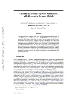 Uncertainty-Aware Step-wise Verification with Generative Reward Models