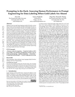 Prompting in the Dark: Assessing Human Performance in Prompt Engineering for Data Labeling When Gold Labels Are Absent