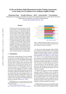 LLMs can Perform Multi-Dimensional Analytic Writing Assessments: A Case Study of L2 Graduate-Level Academic English Writing