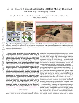 Verti-Bench: A General and Scalable Off-Road Mobility Benchmark for Vertically Challenging Terrain