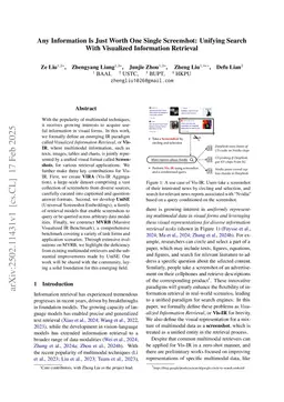 Any Information Is Just Worth One Single Screenshot: Unifying Search With Visualized Information Retrieval